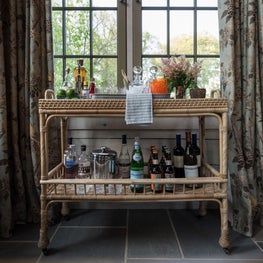 Four-Season Porch: Bar Cart Vignette