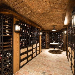 Wine Cellar and Tasting Room with Brick Groin Vaults
