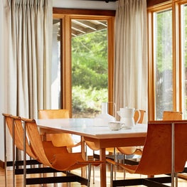 Souful Home Dining Room with custom-designed table by Staprans and Panafold