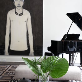 Upper East Side Apartment, Living Room w/ custom designed rug