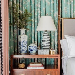Boston Junior League Show House bedroom nightstand by Robin Gannon Interiors