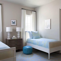 Whimsical White and Blue Kids Bedroom - Spanish Oaks Residence, Austin, TX 