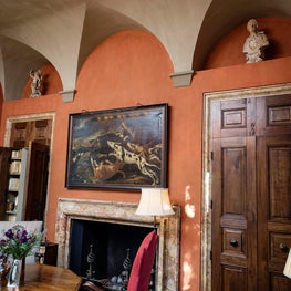 Tuscan Villa Style Home Inspired by Italian Classicism - Library