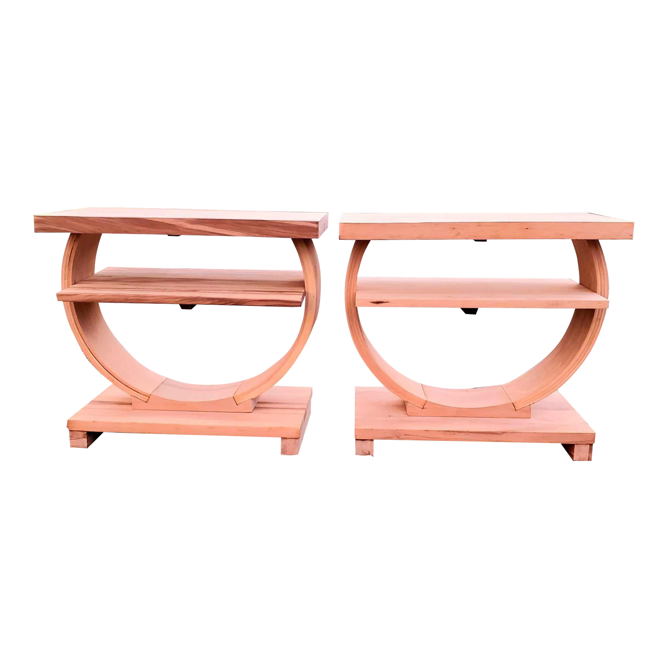 1940's Art Deco Geometric Side Tables Chairish