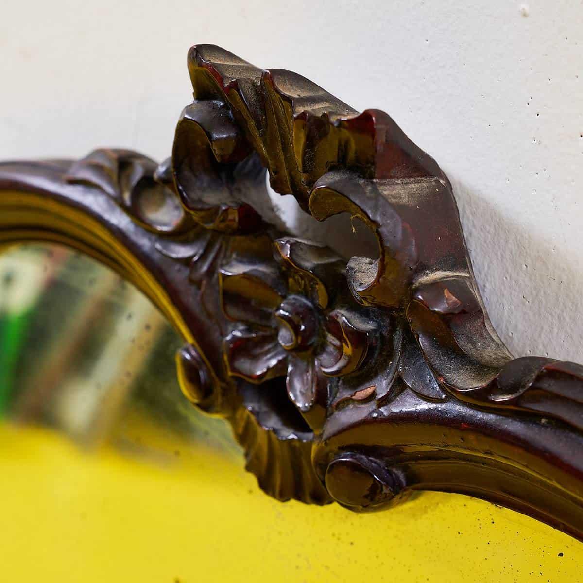 Baroque Style Mirror in Wooden Frame