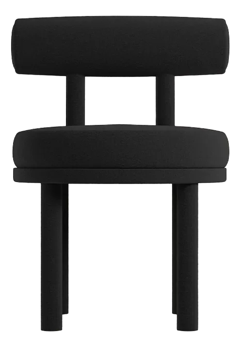 Collector Moca Chair in Boucle Black by Studio Rig