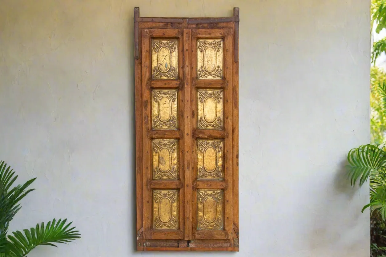 Antique Brass Inset Indian Doors
