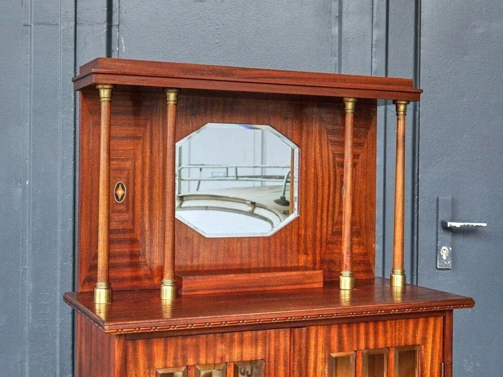 Art Nouveau Mahogany Cupboard