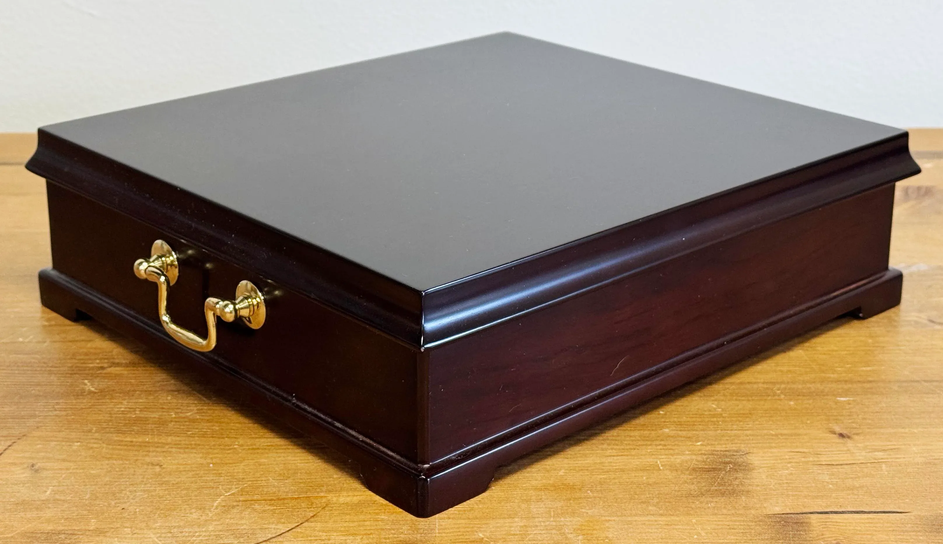 ITC Luxury Wooden Black Tea Chest 4 Compartment Cream Velvet 40 - View #10
