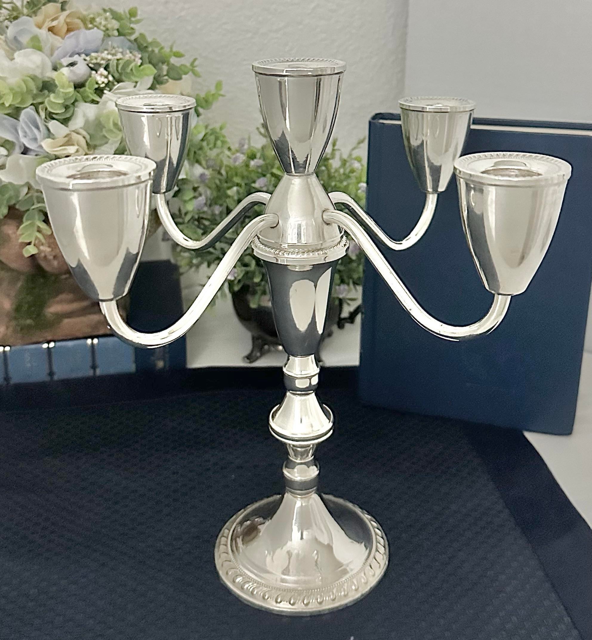 Antique Candelabra Duchin Creation Sterling Weighted Candelabra Candelabra Centerpiece Duchin Sterling Silver Candle Holders Group