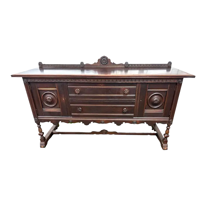 Rare Antique 1920s Baker Furniture Company Walnut Spanish Revival 72