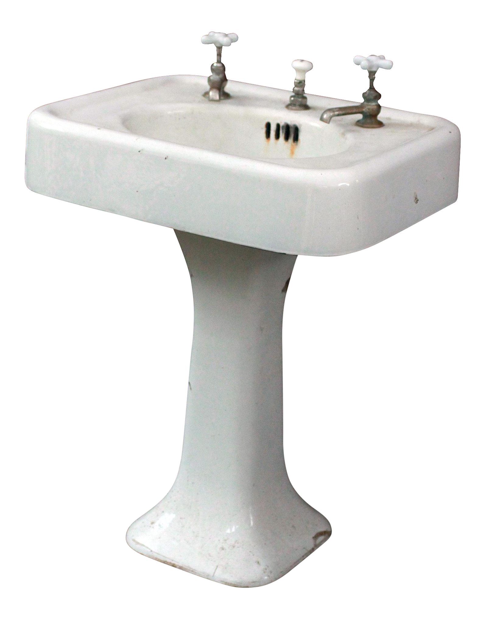 1920s Antique Cast Iron Porcelain Pedestal Sink Chairish