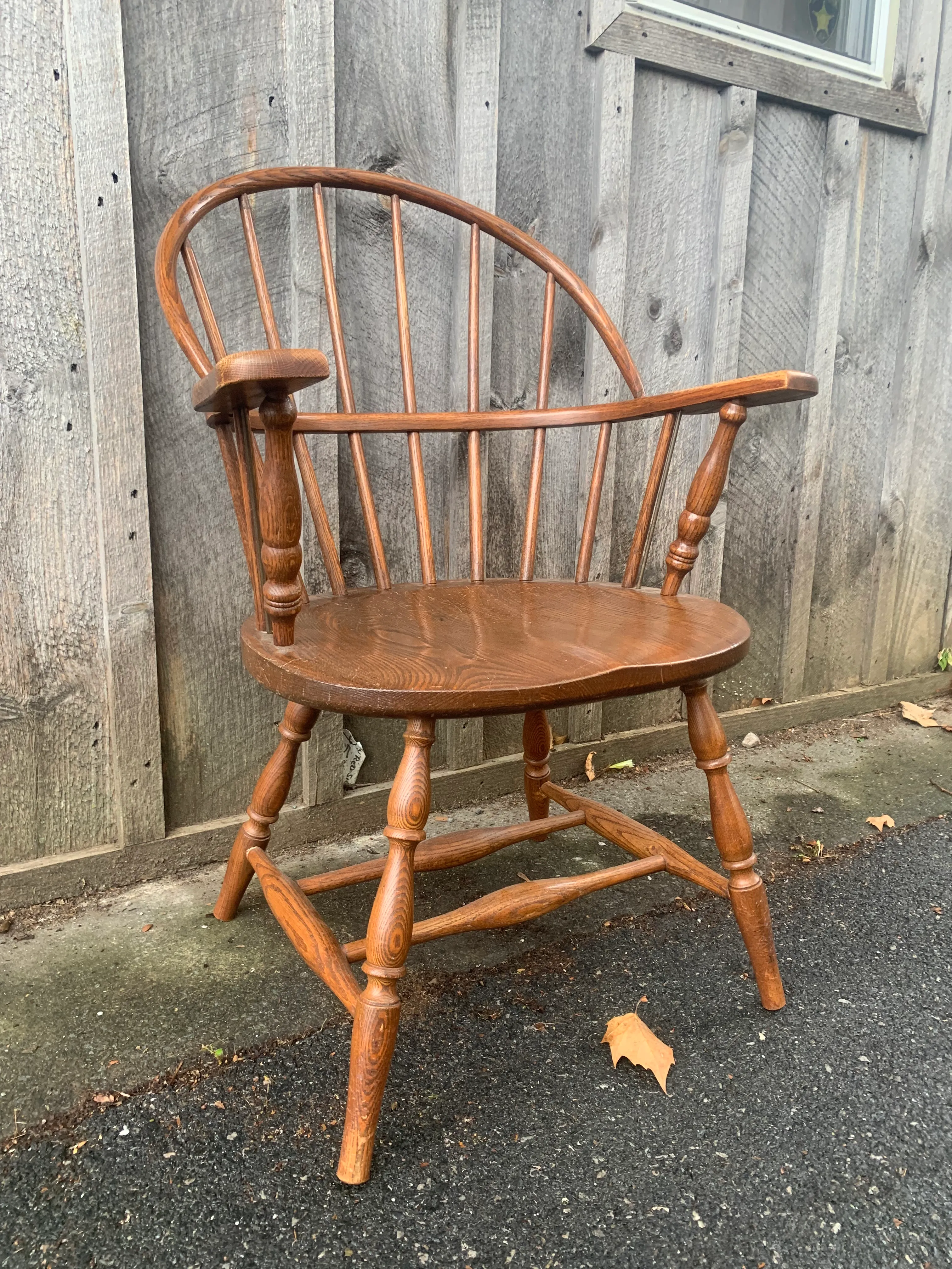 1960s S Bent Bros Fan Back Windsor Arm Chair | Chairish