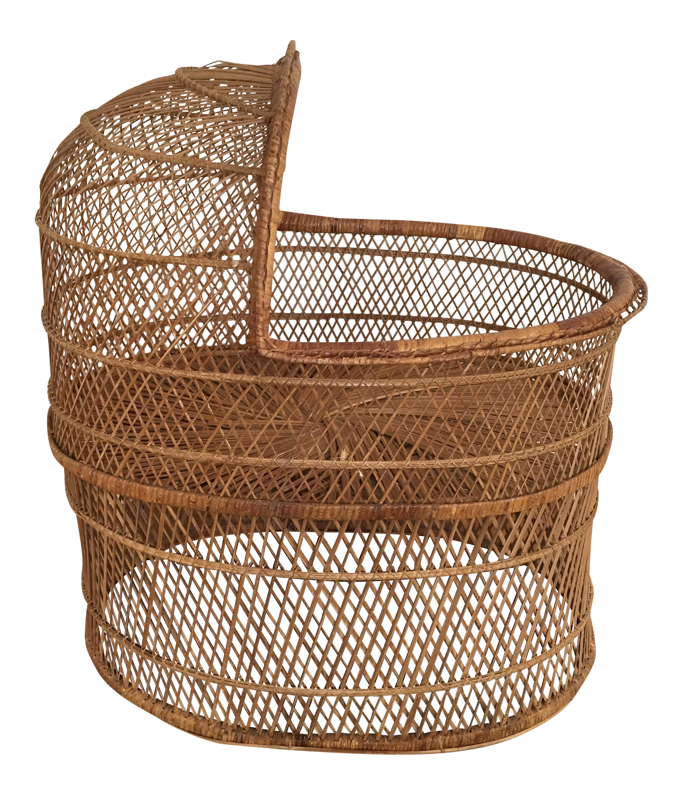 vintage wicker bassinet with stand