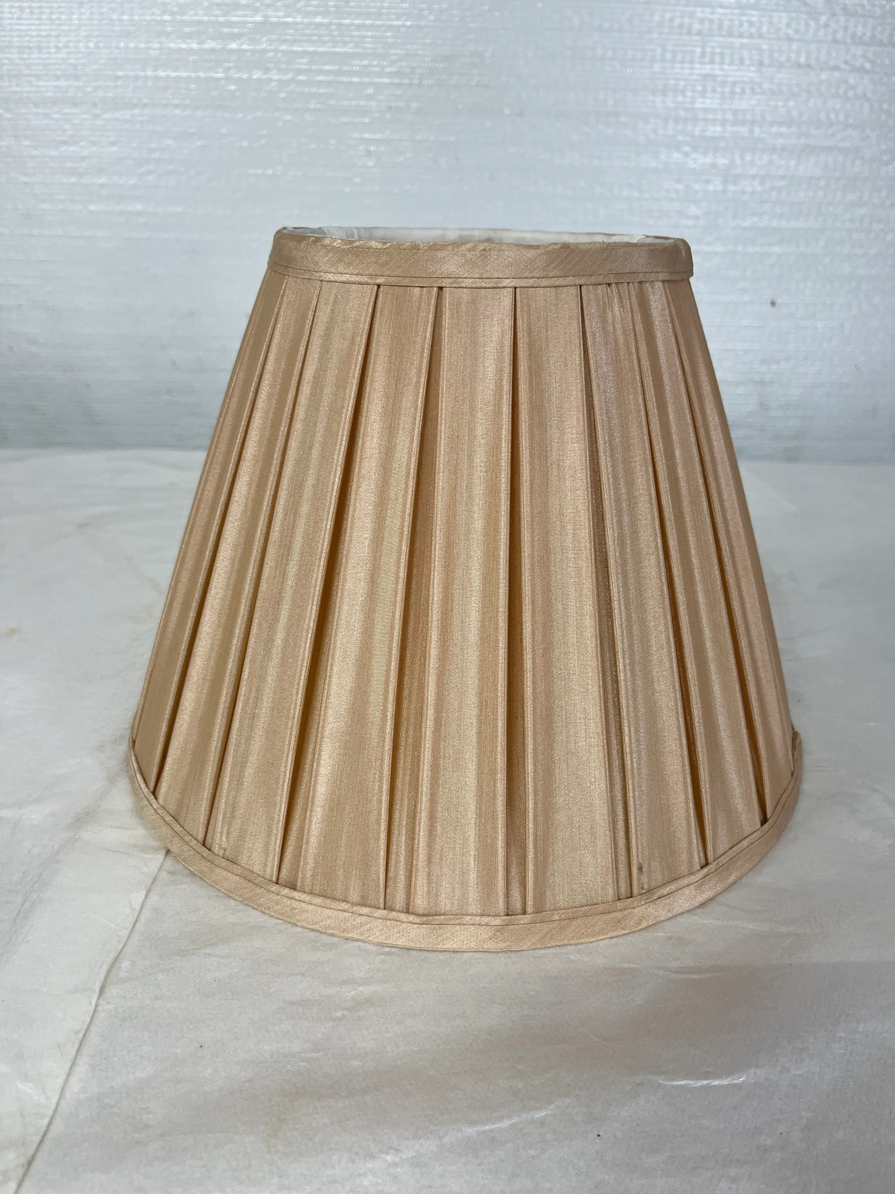 Peach Empire Box Pleat Lamp Shade | Chairish