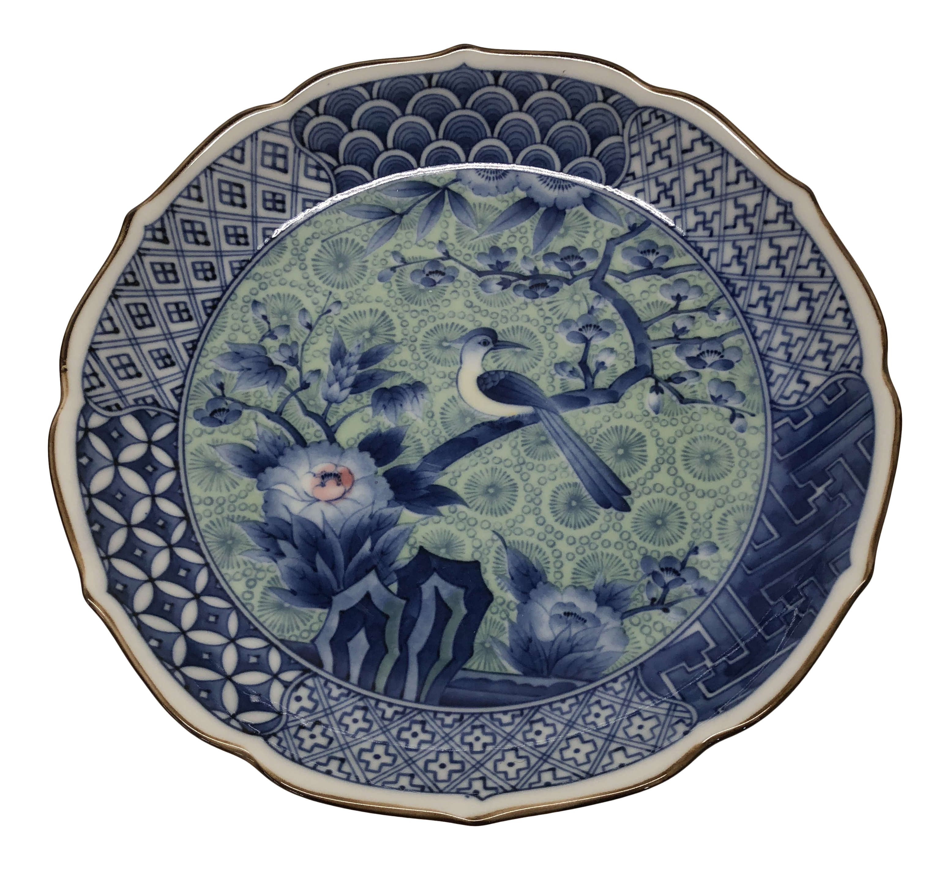 Late th Century Andrea By Sadek Peacock Design Plate Chairish