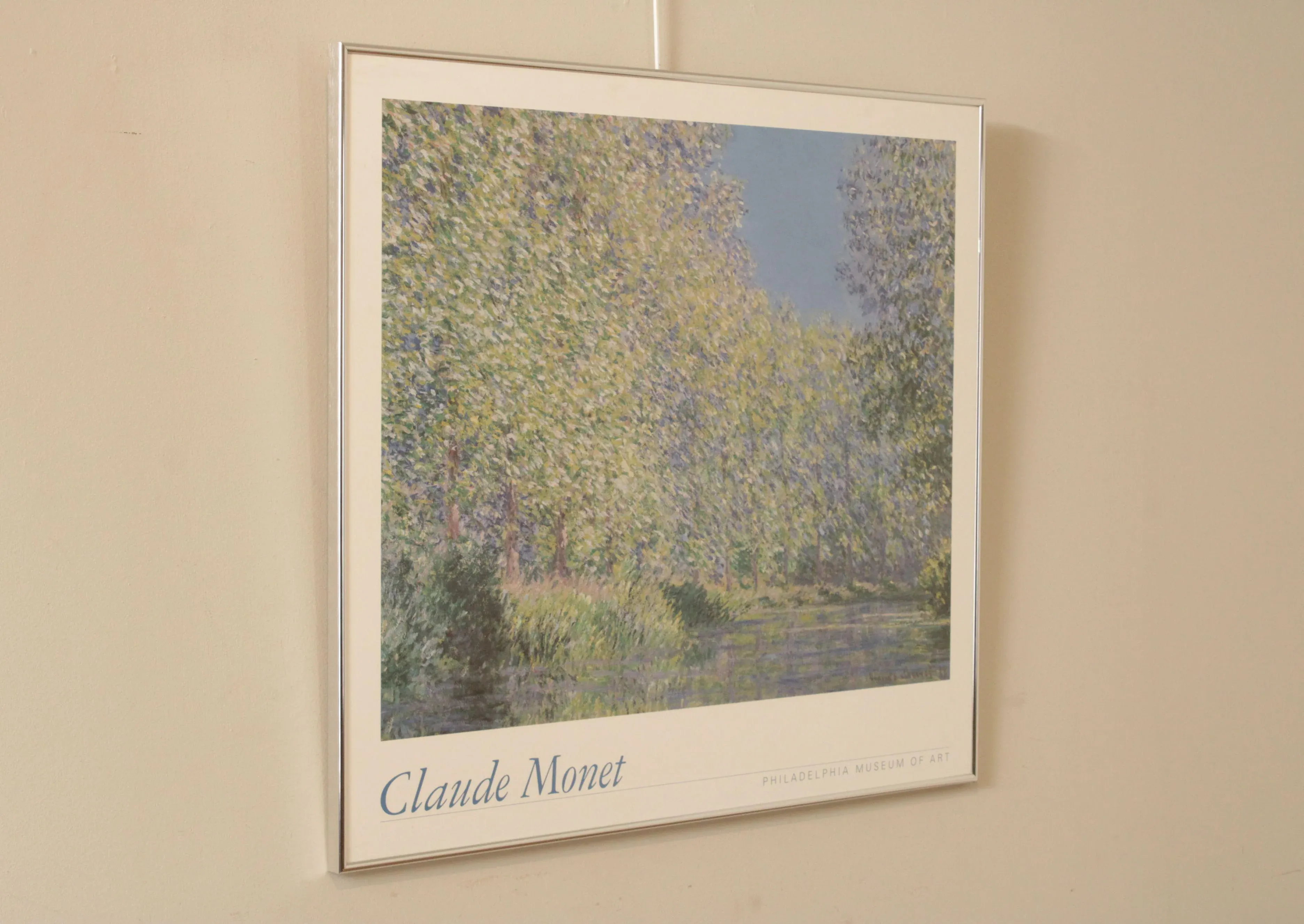 Claude Monet Museum Art Print, \'Bend in the Epte River near Giverny\'Bentwood Dining Room Chairs from Thonet, 1890s, Set of 4