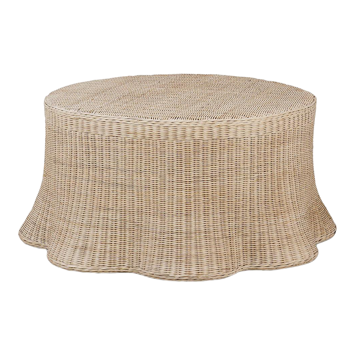 Round Rattan Coffee Table Chairish