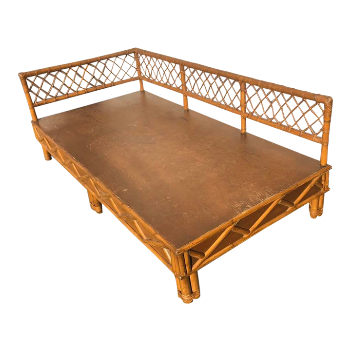 Vintage Rattan Base Day Bed / Sofa Chairish