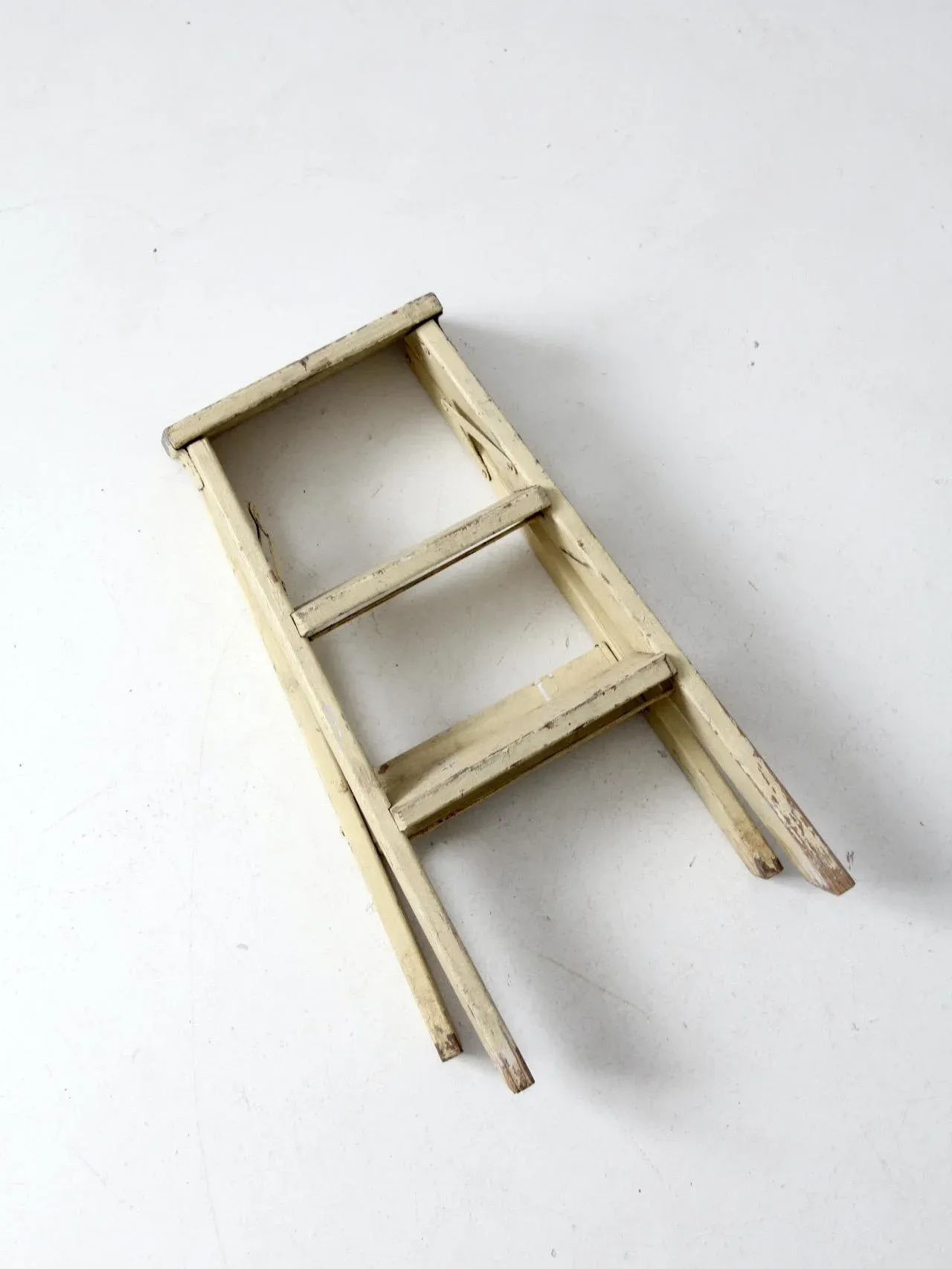 Vintage Painted Wooden Step Ladder | Chairish