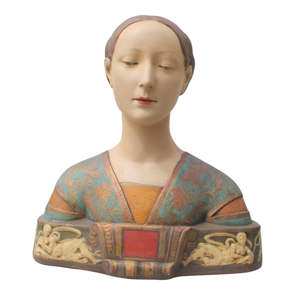 Plaster Renaissance Sculpture of Ippolita Maria Sforza by Francesco ...