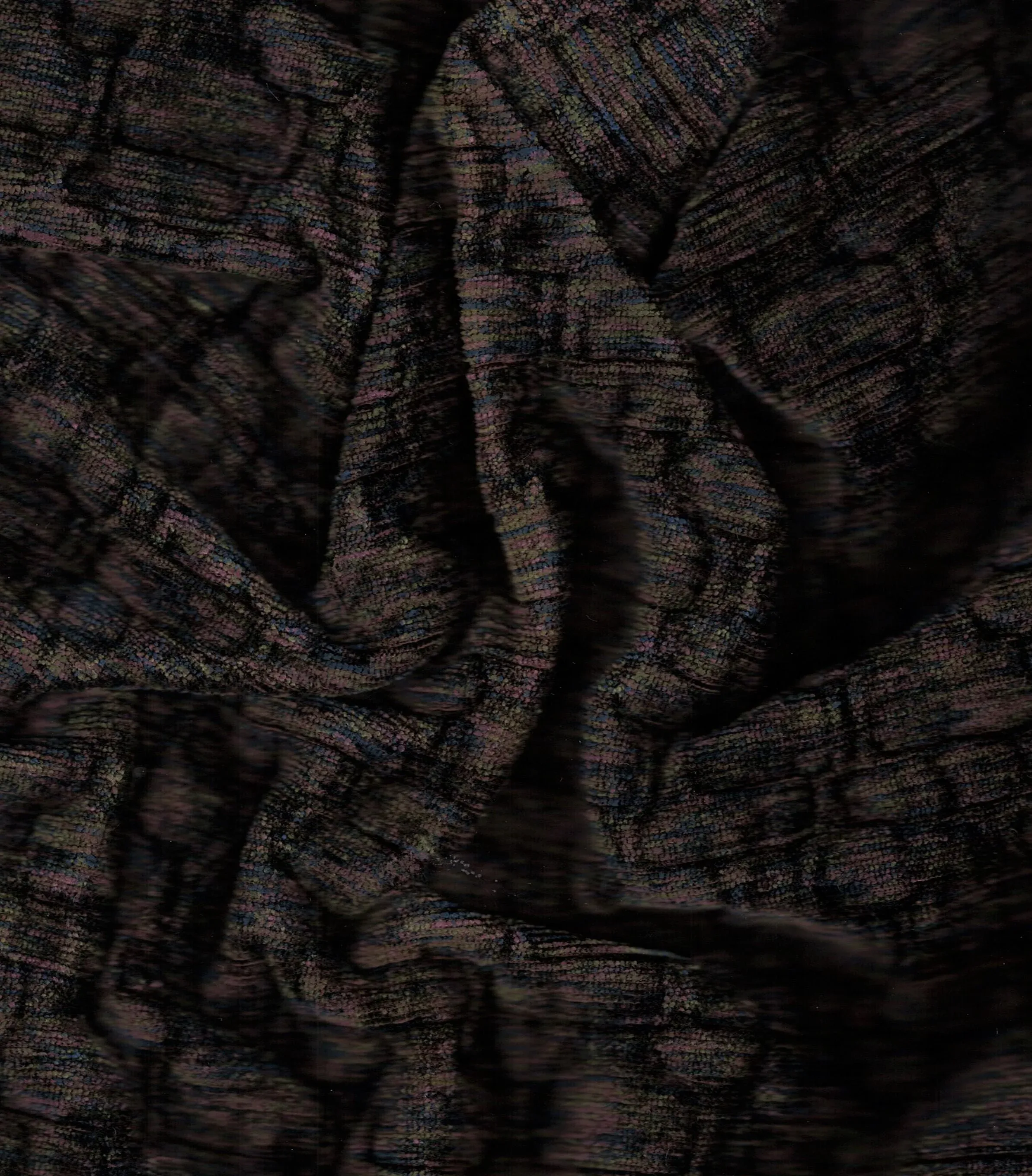 Ast Fabrics Multi-Hued Textured Chenille Fabric 23 Yard Lot