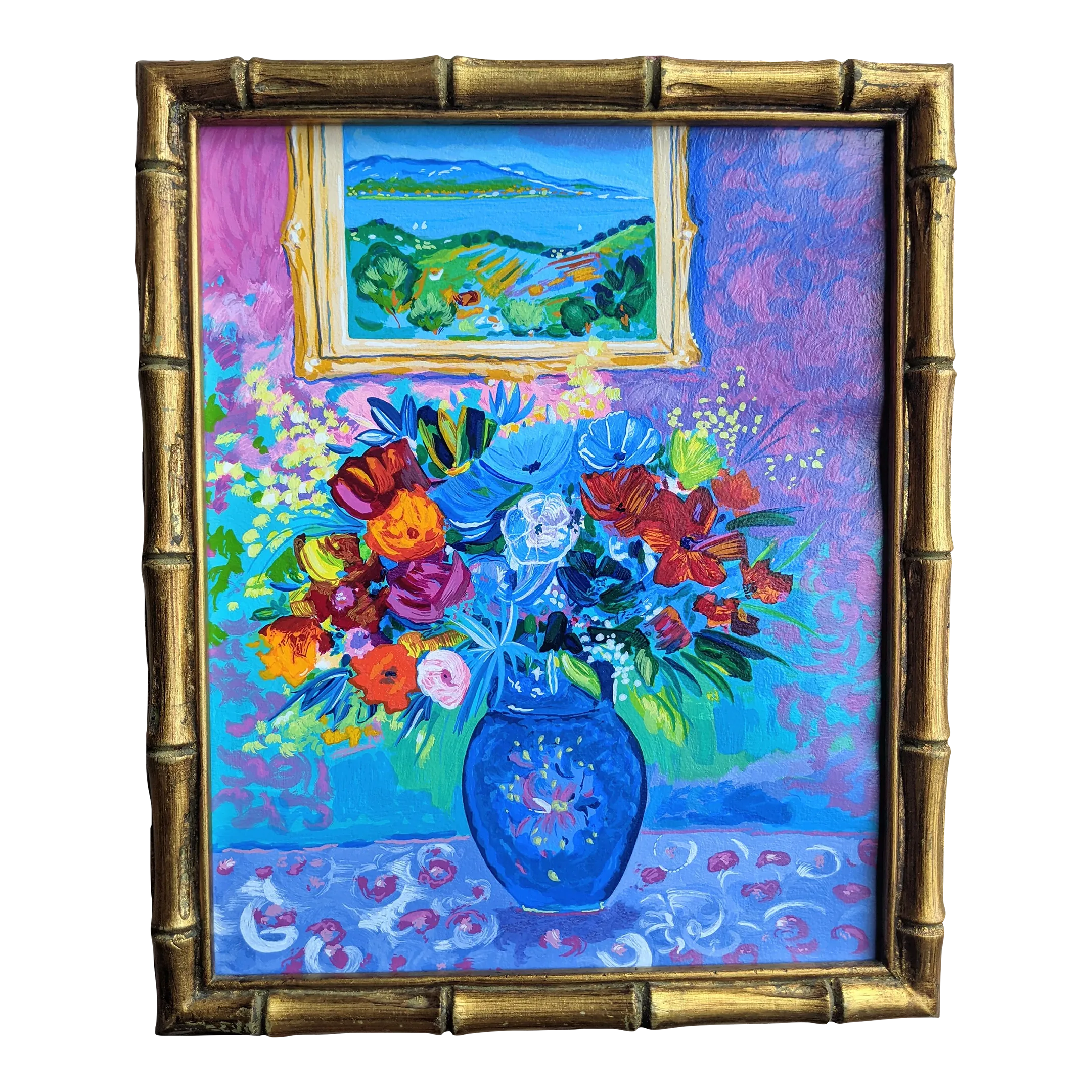 Original Jean-Claude Picot Still Life Botanical Hand Embellished