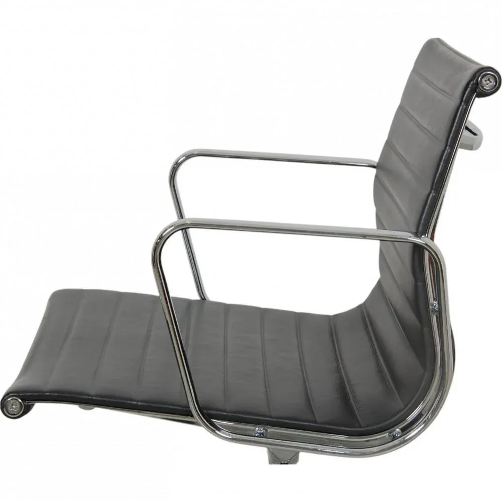 EA-108 Chair in Dark Grey Leather by Charles and Ray Eames, 2014