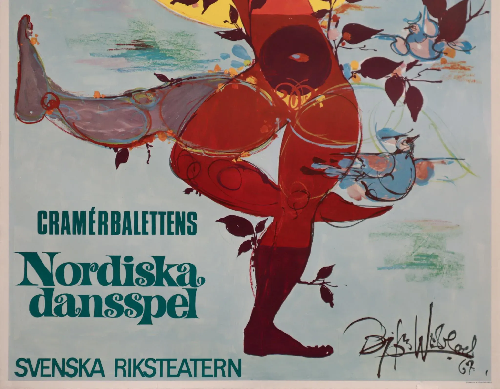 1967 Danish Theater Poster - Nordiska Dansspel (Nordic Dance