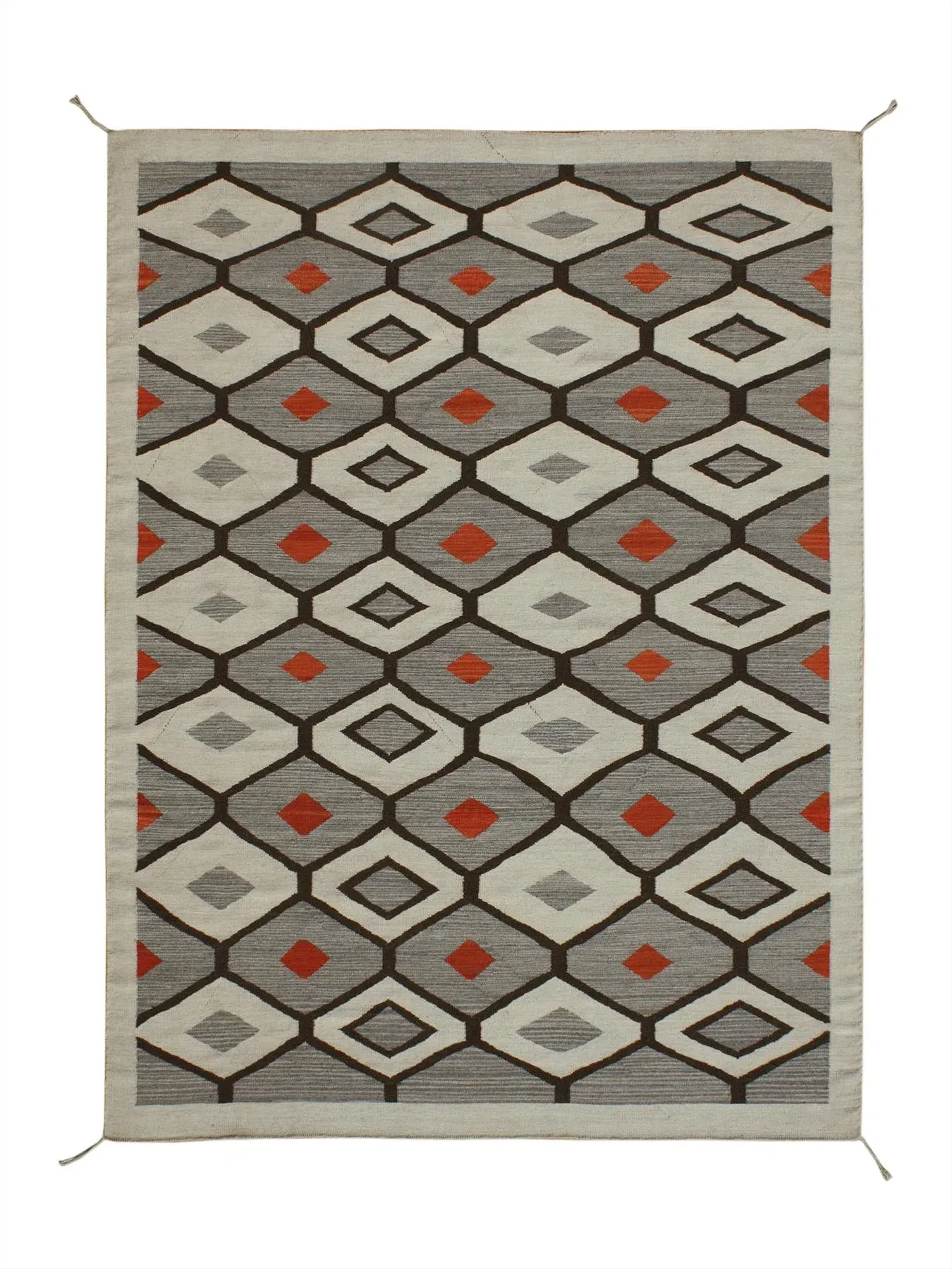 Handwoven Traditional Design Kilim Rug - 9′2″ × 12′