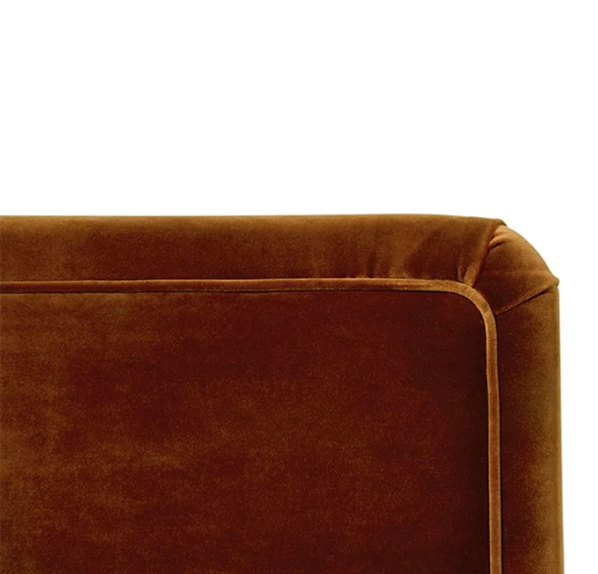 Matthew Izzo Home Lansky Rust Velvet Barrel Chair