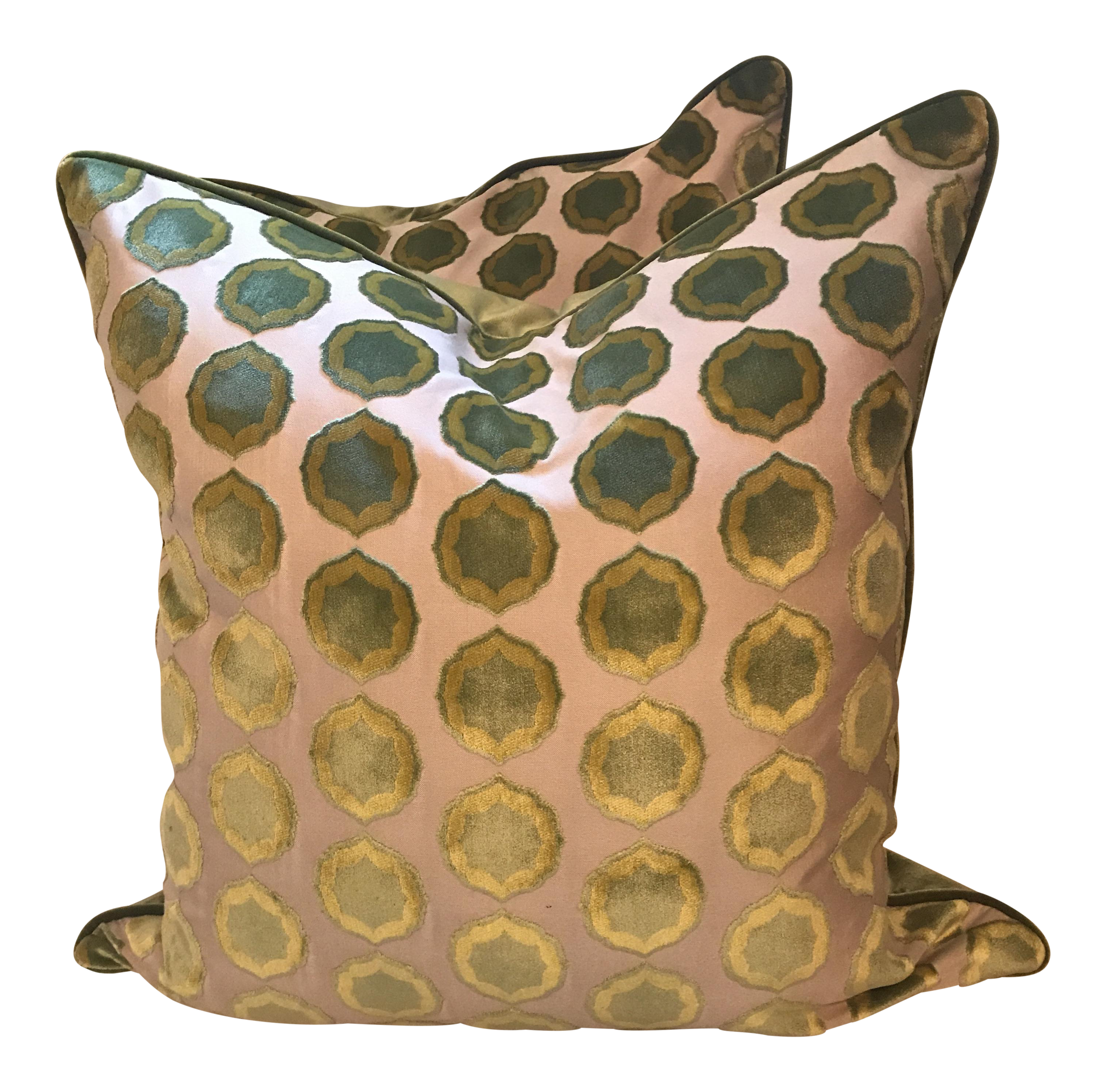 Manuel Canovas Tiana Velvet Pillows A Pair Chairish