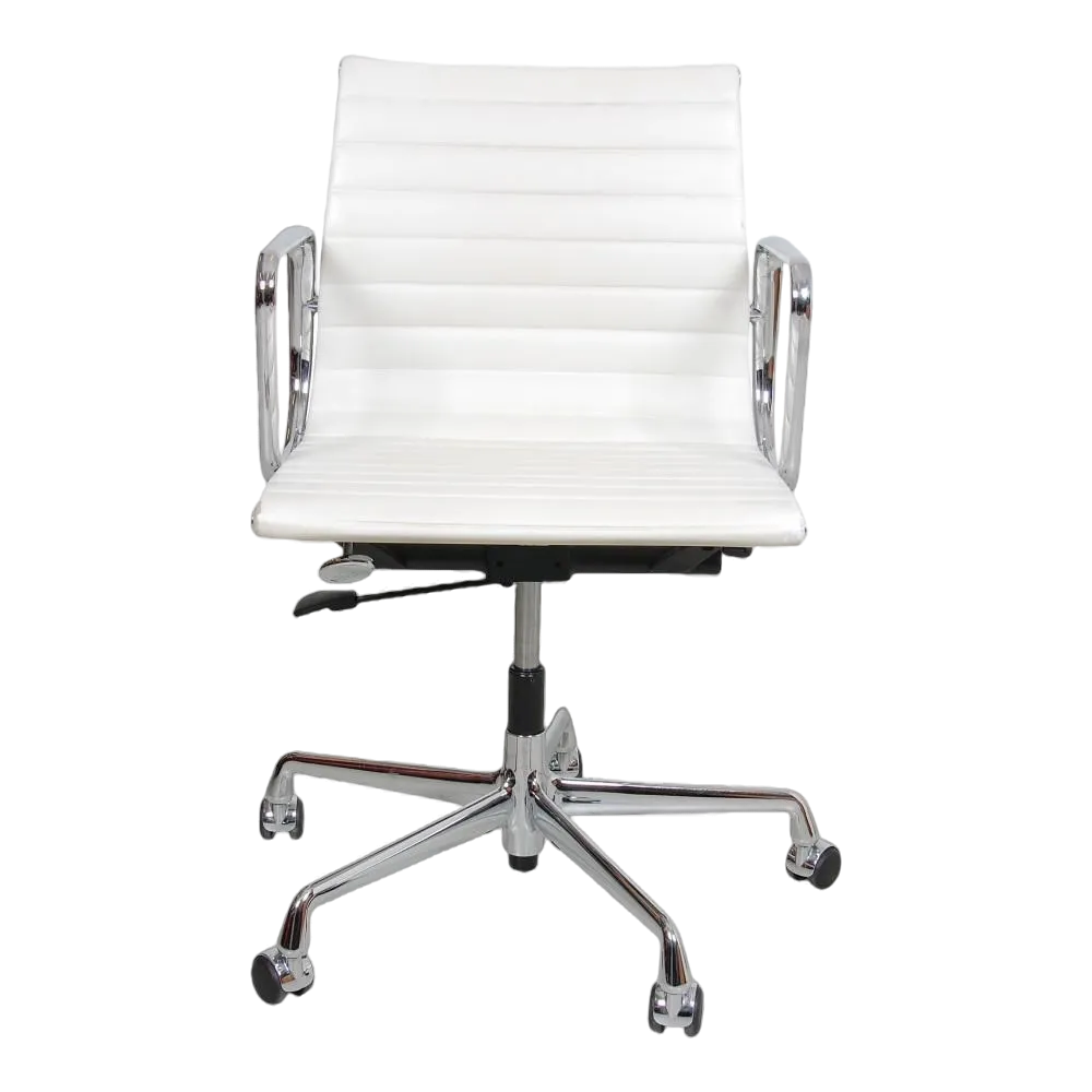 White leather outlet eames office chair