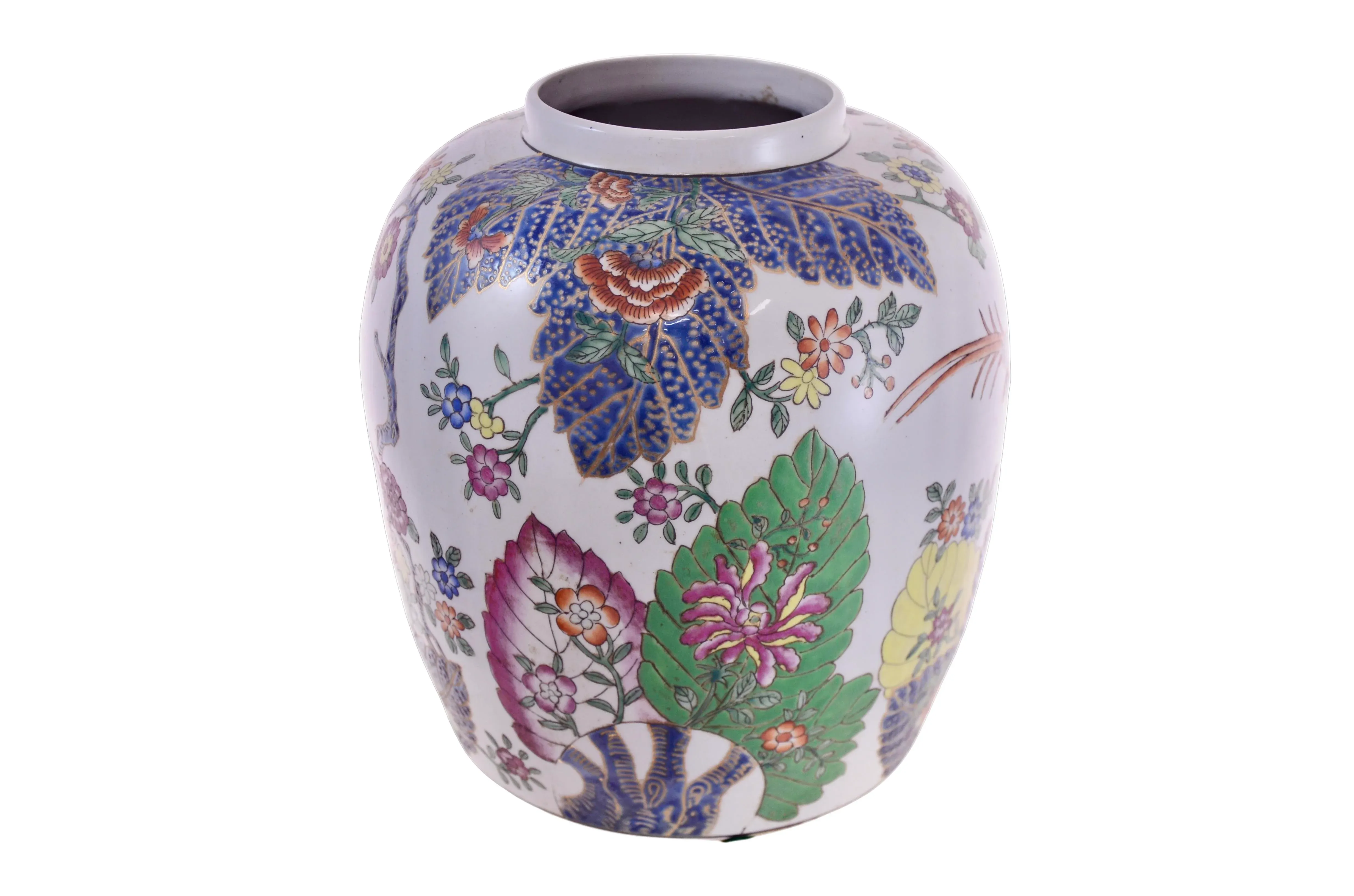Chinoiserie Tobacco Leaf Design Ginger Jar Urn main image 3