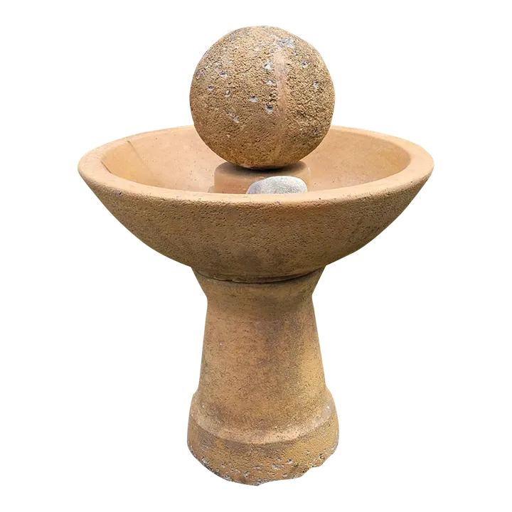 Al's Garden Art Cast Stone Modern Concrete Fountain Birdbath Planter