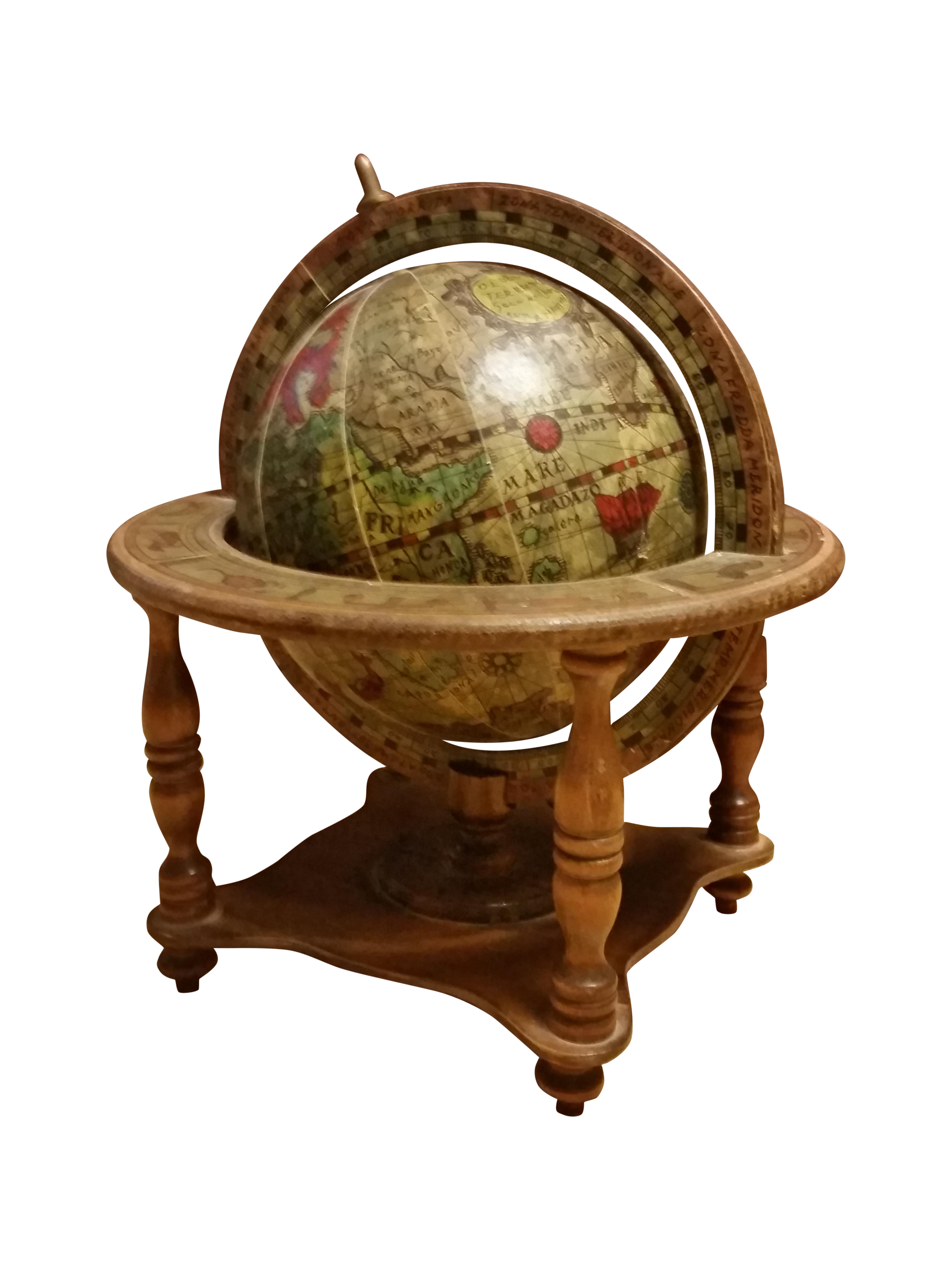 Vintage Italian Mini Old World Horoscope Globe Chairish