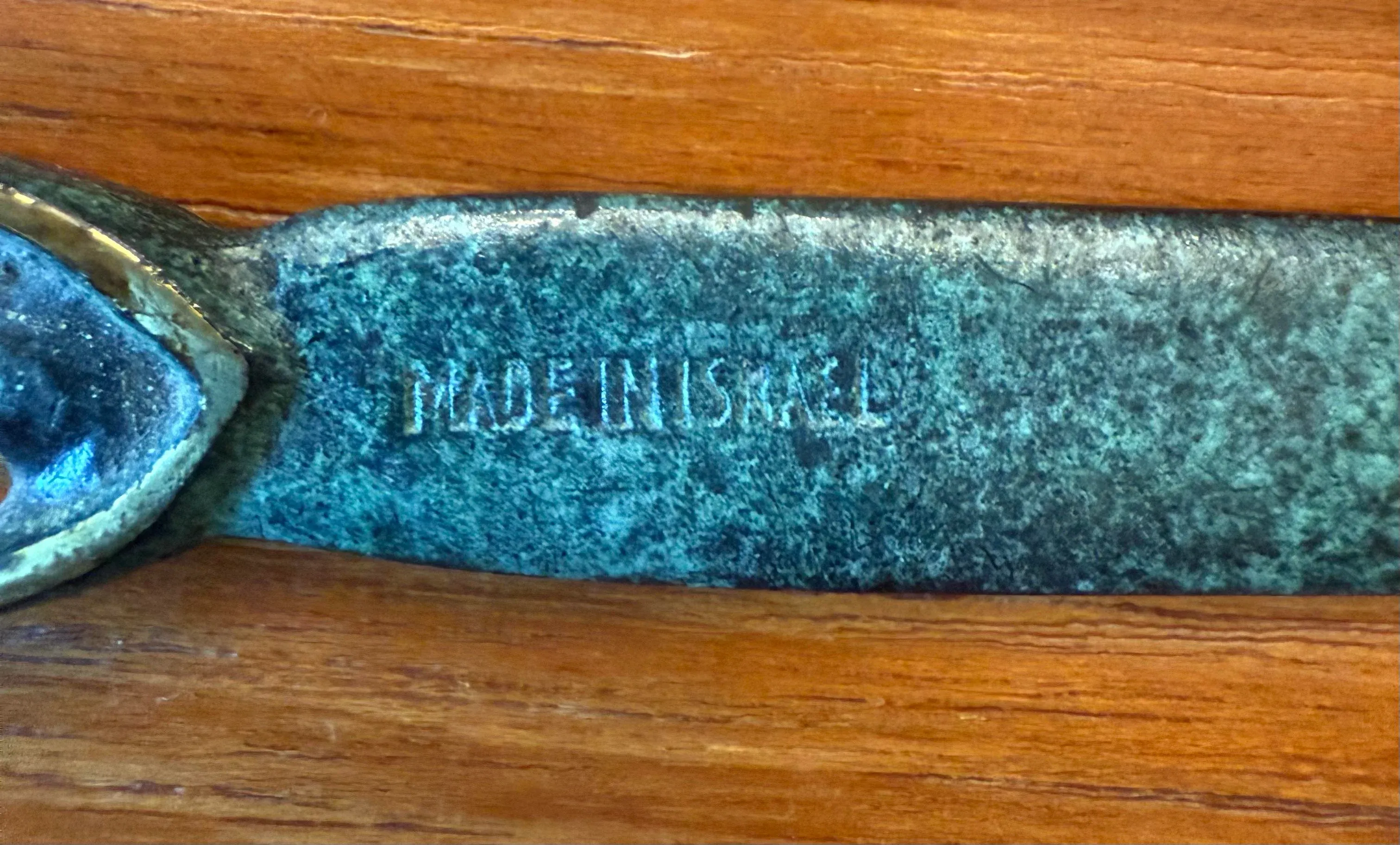 Vintage Brass Letter Opener With Palm Tree