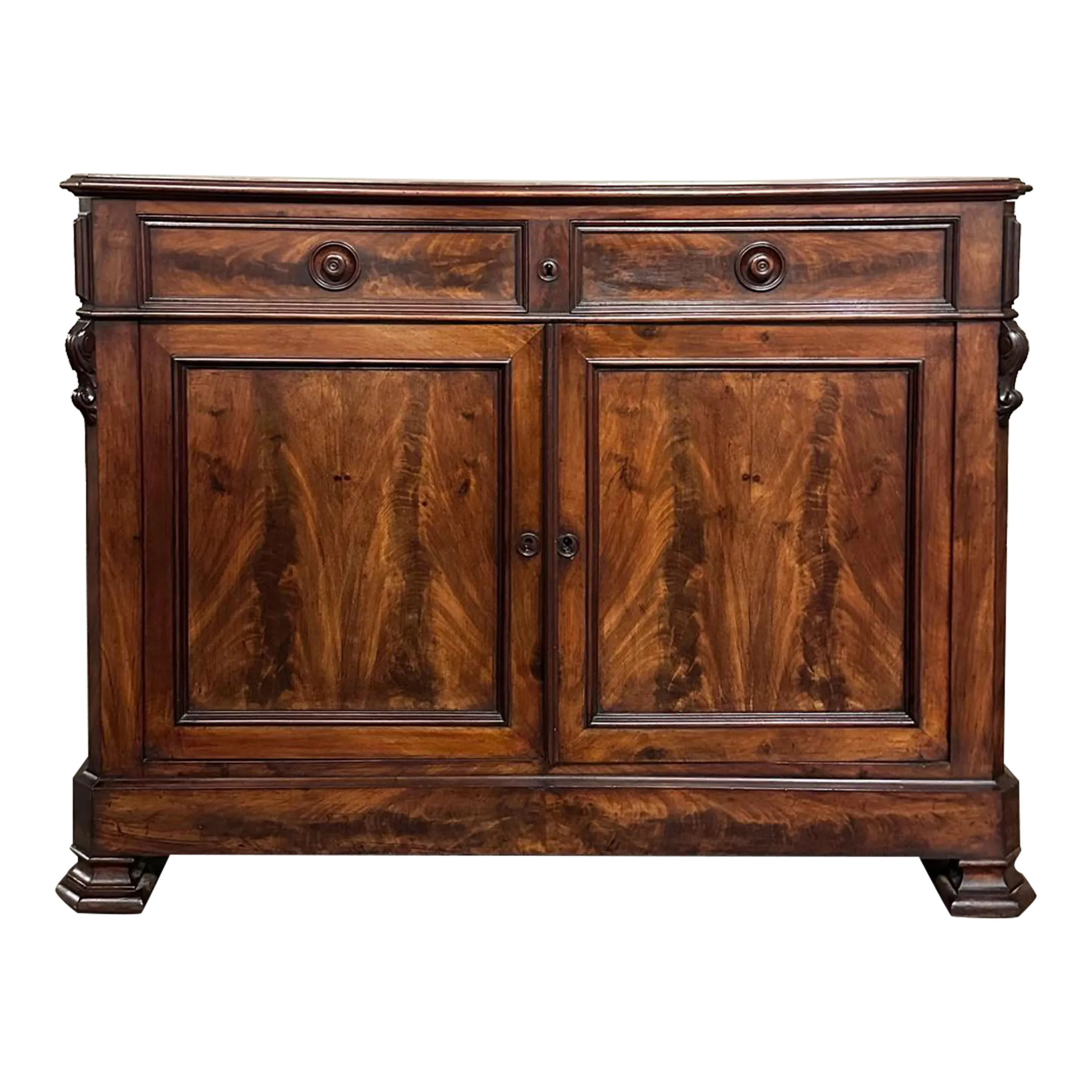 19th Century French Louis Philippe Period Mahogany Buffet