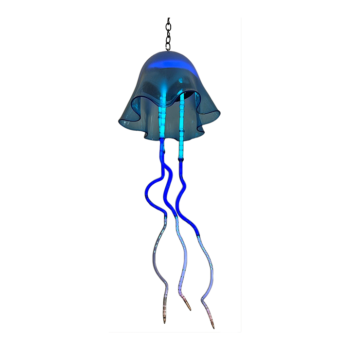 Neon & Art Glass Jellyfish Chandelier by Eric Ehlenberger Chairish