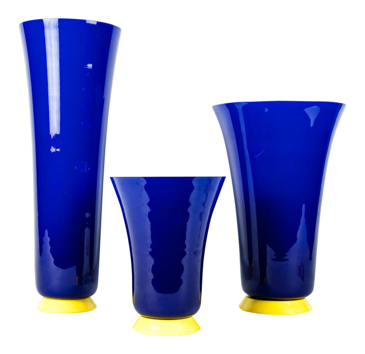 MidCentury Modern Art Deco Style Vases Set of 3 Chairish
