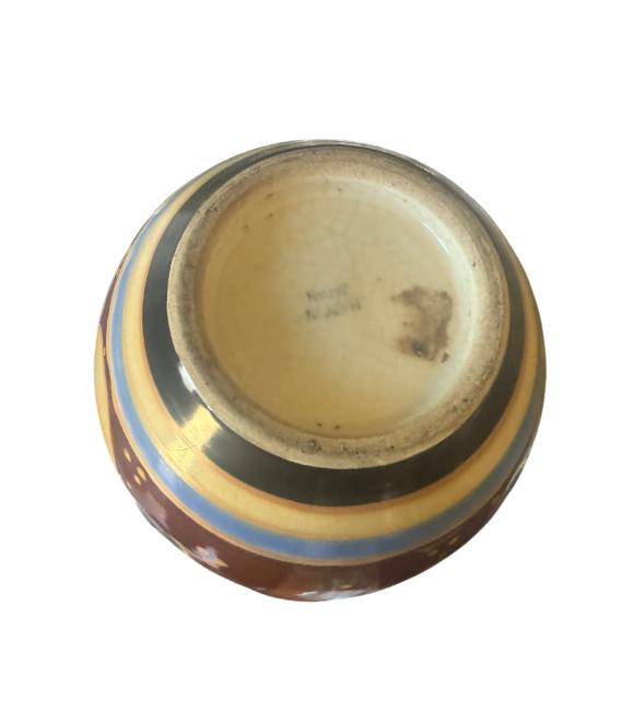 Colorful Art Deco Ceramic Vase Vintage Handled Ewer Gouda Style