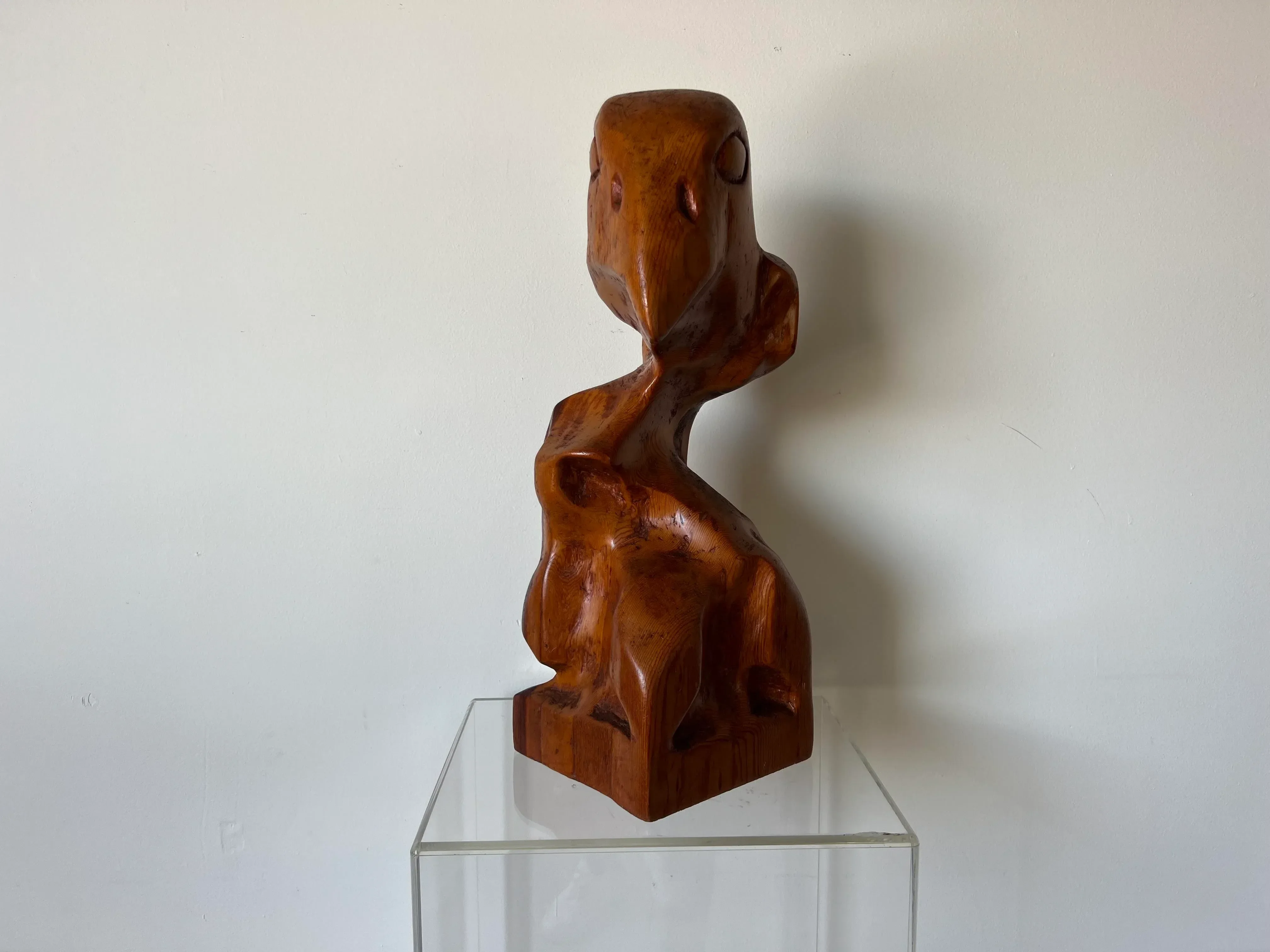 ビンテージ　70s wood sculpture オリーブ ビンテージ 70s wood sculpture オリーブ