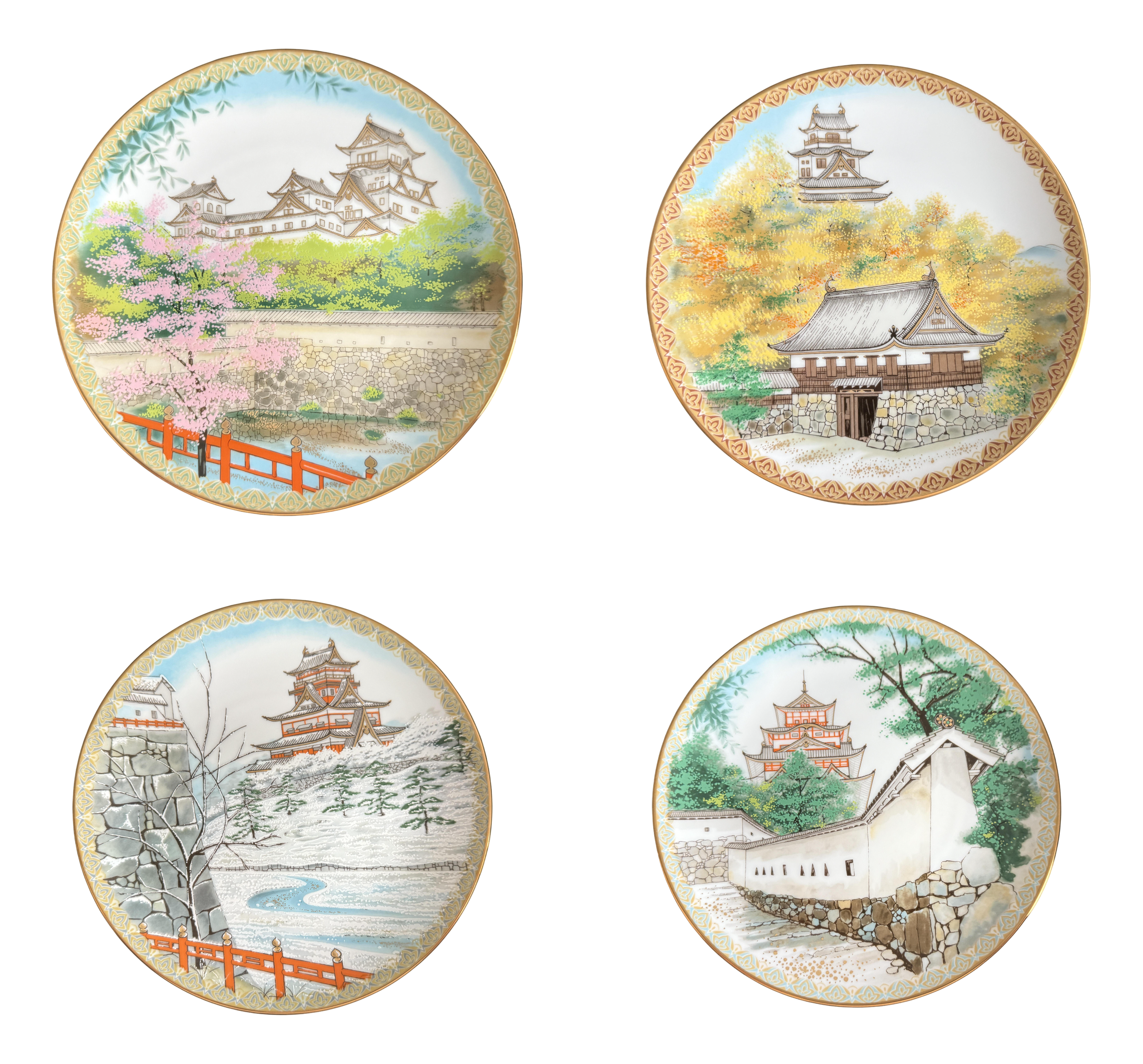 Four Seasons Limited Edition Collectible Plates by Tadao