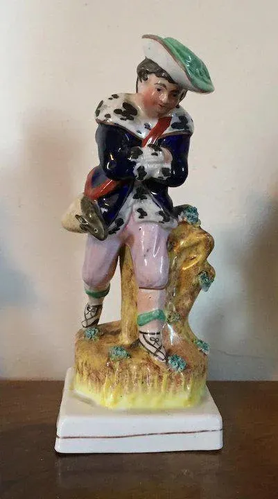 Large 1820s English Pearlware Staffordshire Figures of the Four