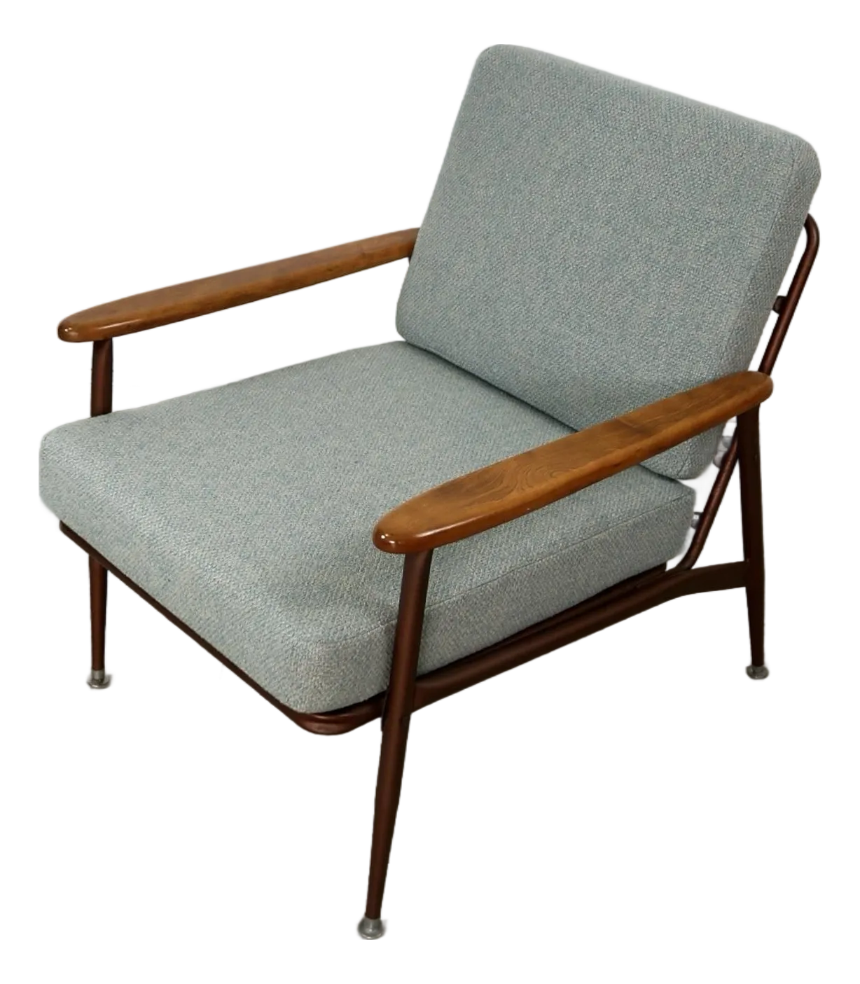 Vintage 10” Chinoiserie Tobacco Leaf Bowl1950’s Mid-Century Modern Baumritter Metal & Wood Lounge Chair