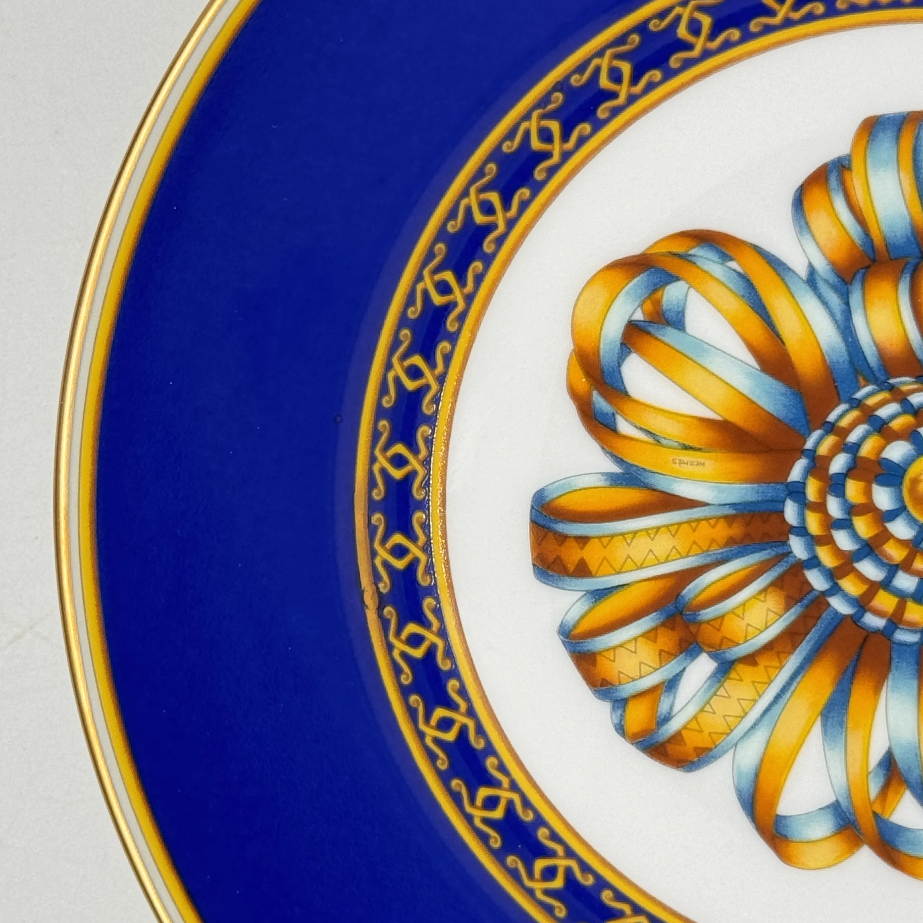 Cocarde De Soie Breakfast Plates from Hermès, 1980s, Set of 6