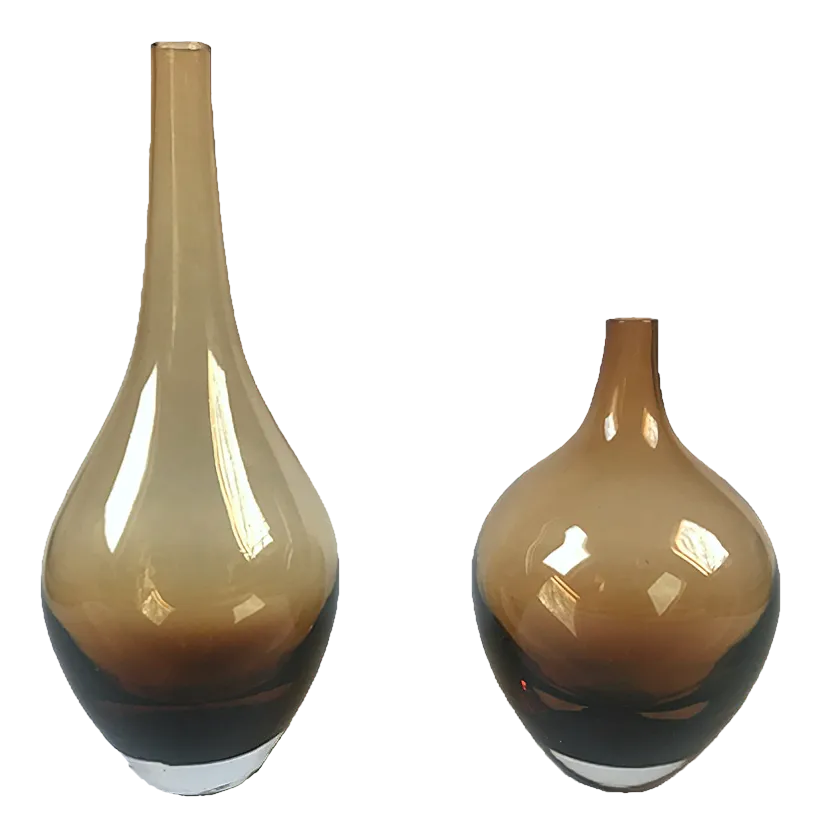 Mid-Century Glass Vase Set, 1960s, Set of 2 | Chairish