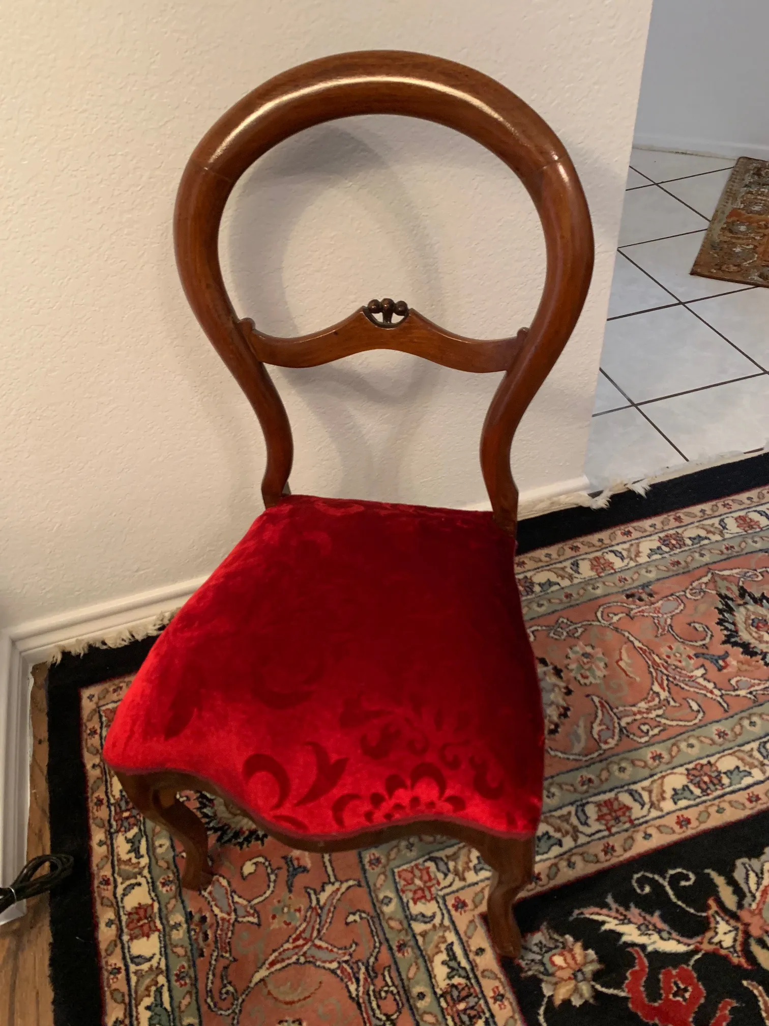 Antique Victorian Balloon Back Chair