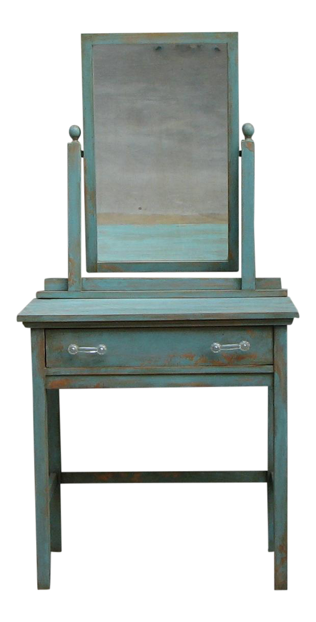 1930s Vintage Vanity Desk With Mirror Chairish