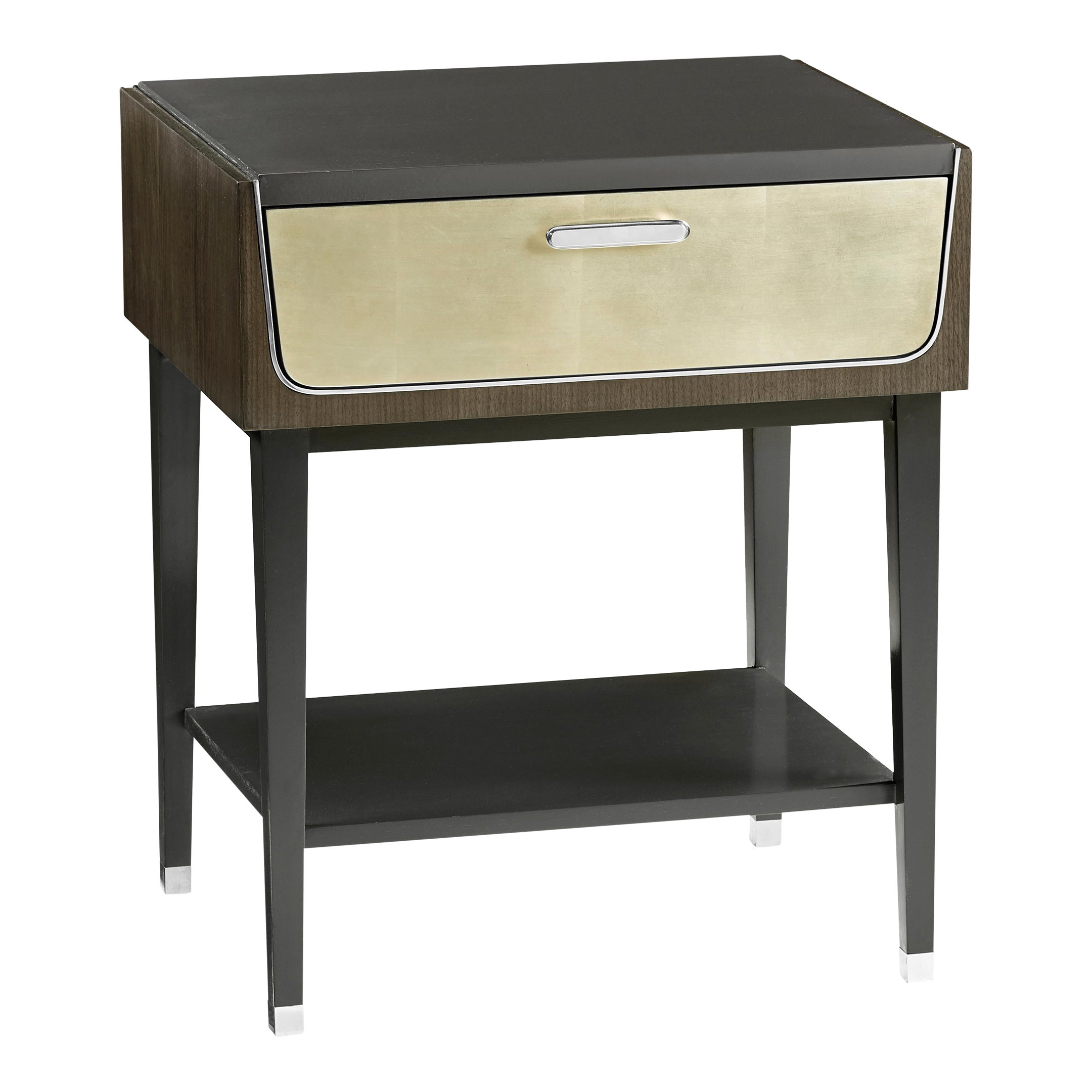 Gatsby Dark Grey Walnut End Table with Storage Chairish